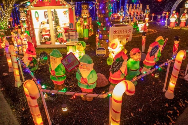 The Michael Family Christmas Display. (Photo by Jimmy James for North Penn Now)
