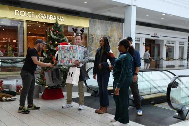 A new marketing campaign from the Valley Forge Tourism and Convention Board promotes Montgomery County as a family-friendly destination. In this photo, actors film part of the campaign at King of Prussia Mall. (Photo Courtesy Valley Forge Tourism and Convention Board)